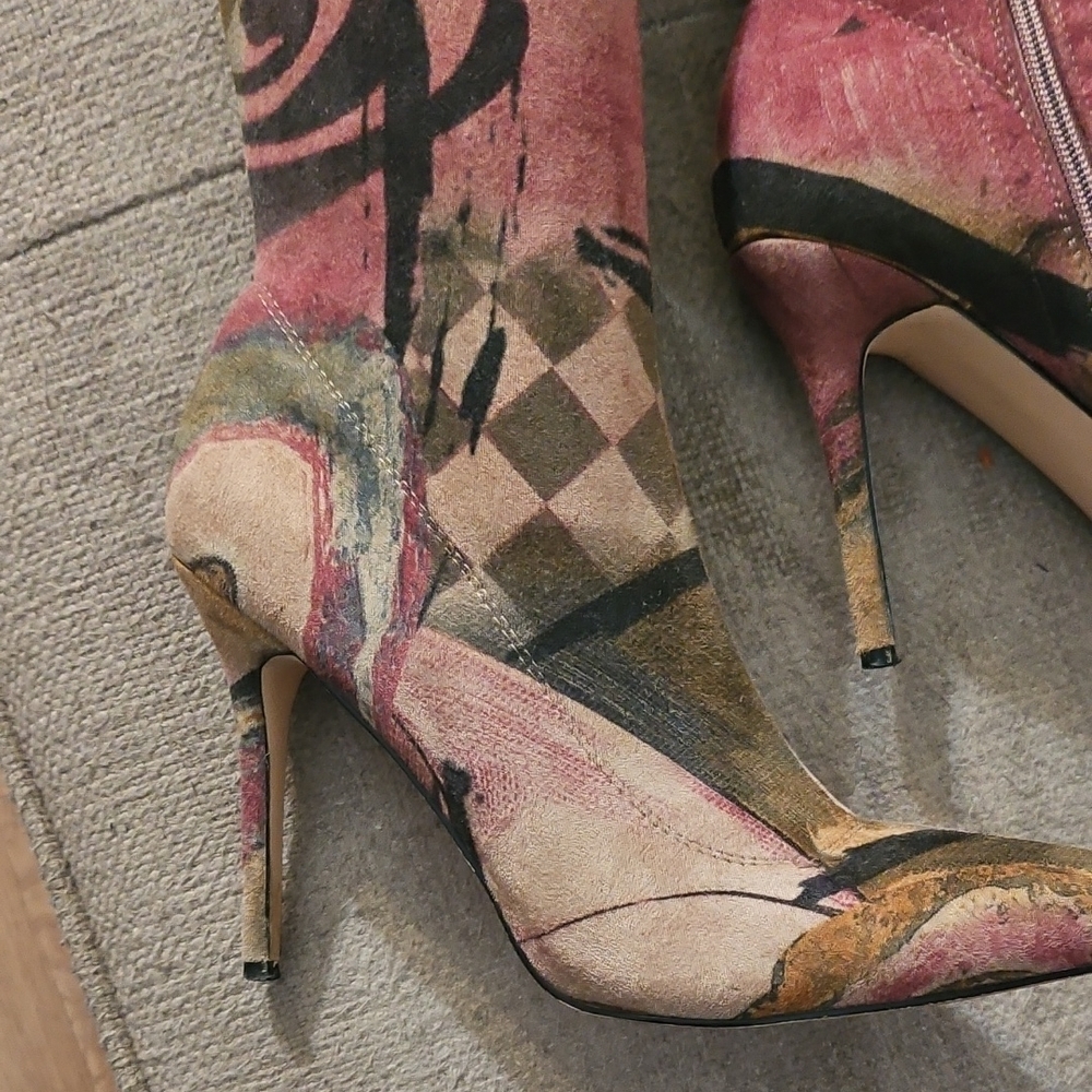 Colorful Abstract Women's Boots - Picture 7 of 10